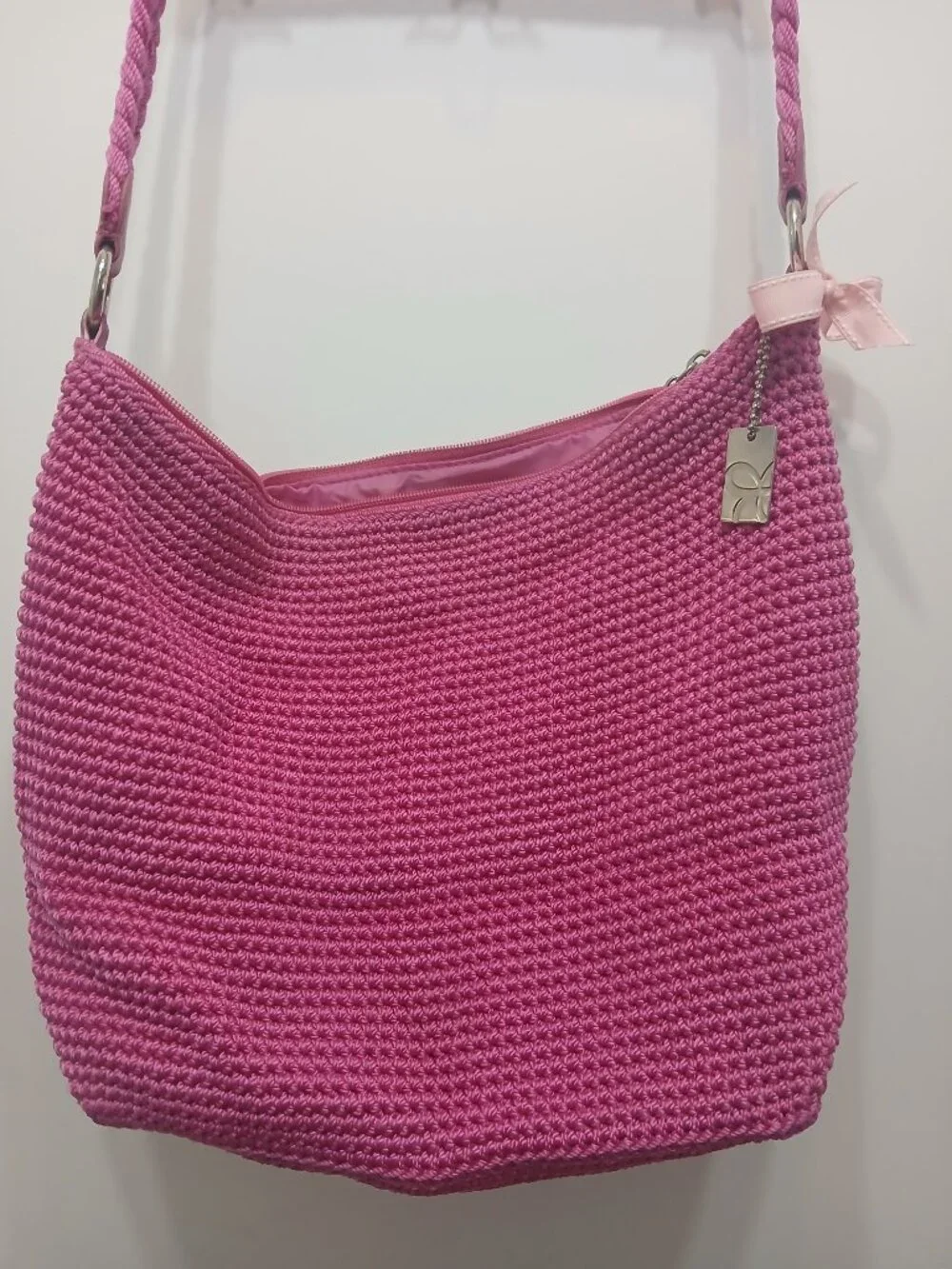 Lina Hot Pink Hank Knit Hobo🩷